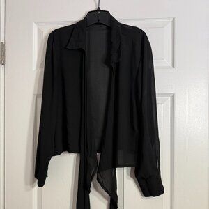 Sheer Black Blouse by Nastygal Collection